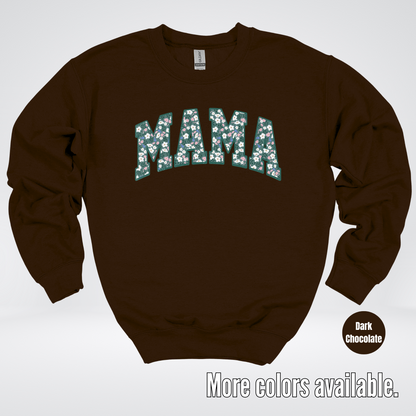 Mama Floral Green Crewneck Sweatshirt