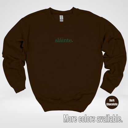 Slainte - Forest Green Design – Saint Patrick’s Day Crewneck Sweatshirt