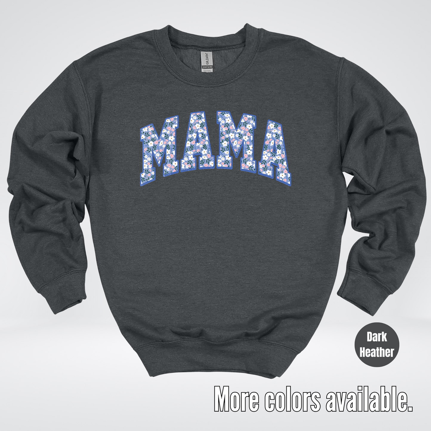 Mama Blue Bell Floral Crewneck Sweatshirt