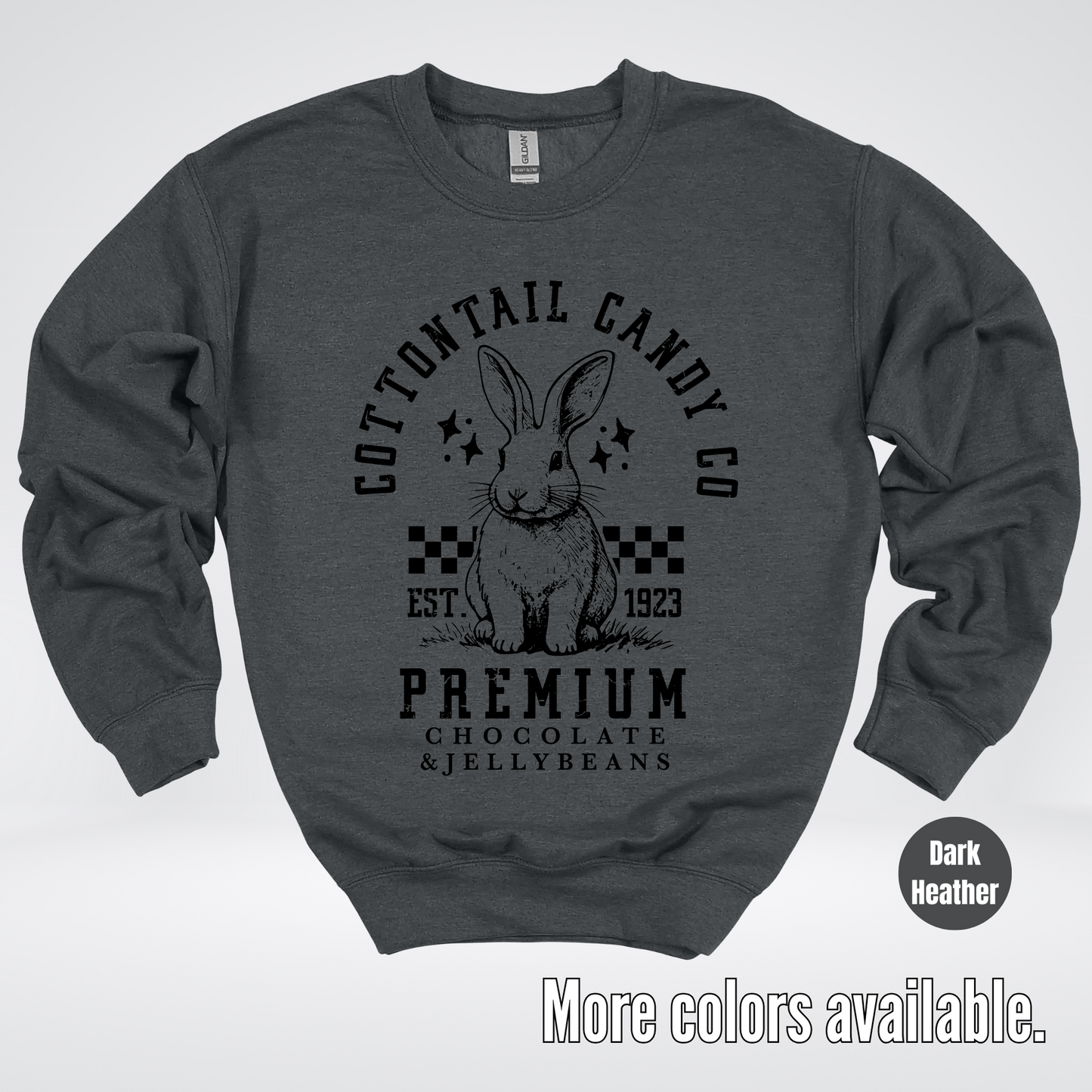 Cottontail Candy Co Premium - Black Design - Easter Crewneck Sweatshirt