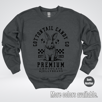 Cottontail Candy Co Premium - Black Design - Easter Crewneck Sweatshirt
