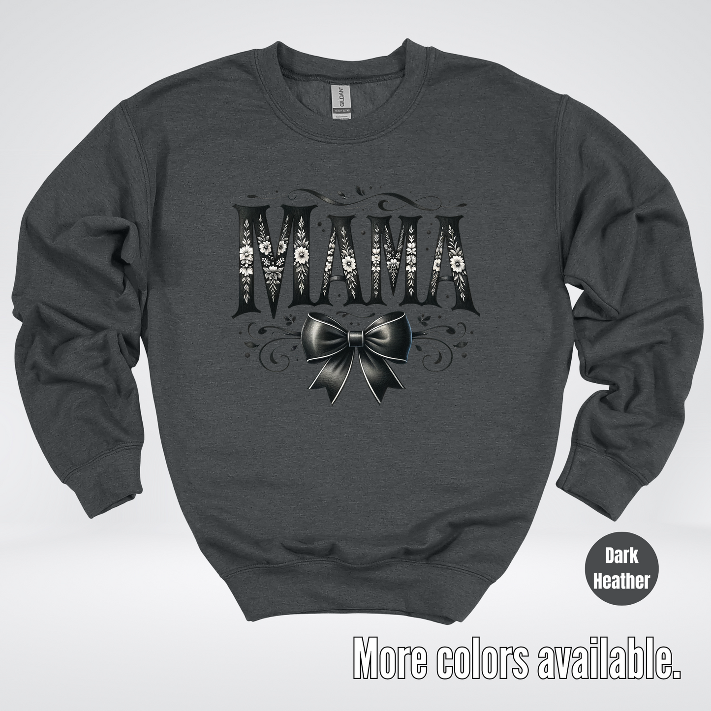 Mama Black & White Coquette Crewneck Sweatshirt