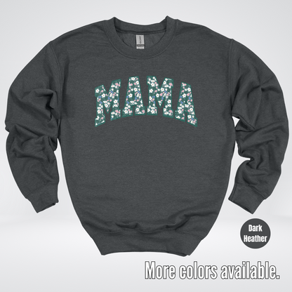 Mama Floral Green Crewneck Sweatshirt