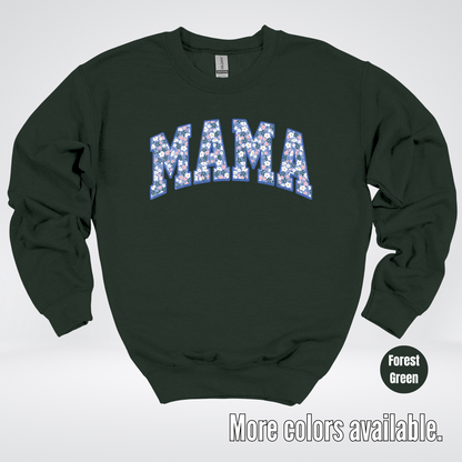 Mama Blue Bell Floral Crewneck Sweatshirt