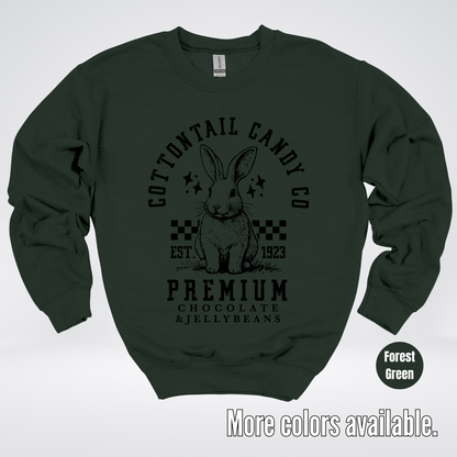 Cottontail Candy Co Premium - Black Design - Easter Crewneck Sweatshirt