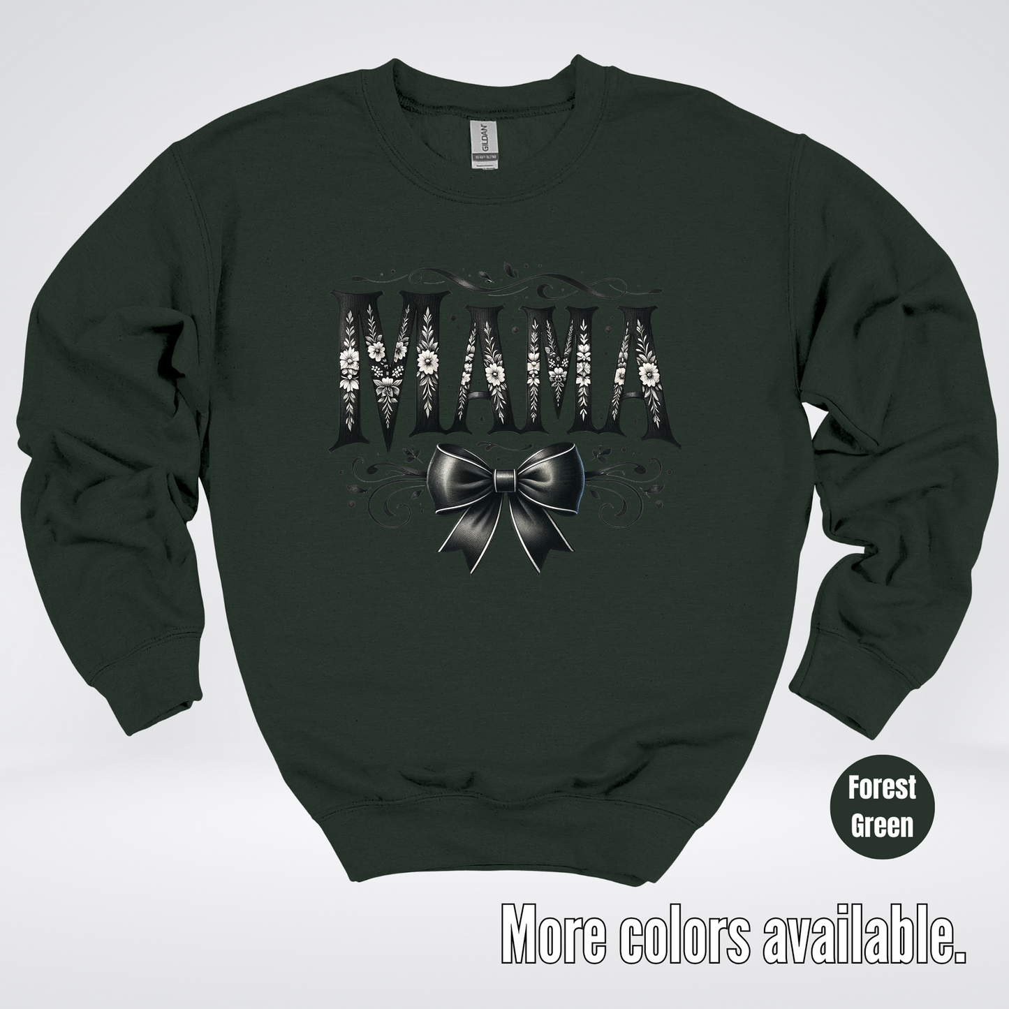 Mama Black & White Coquette Crewneck Sweatshirt