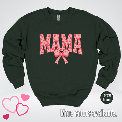 Mama Coquette Hearts Valentines Day Crewneck Sweatshirt
