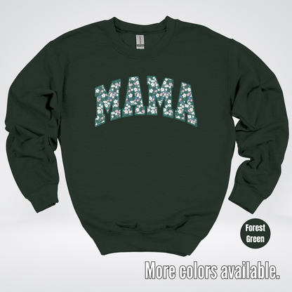 Mama Floral Green Crewneck Sweatshirt