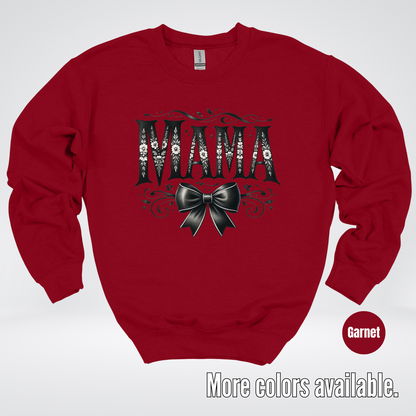 Mama Black & White Coquette Crewneck Sweatshirt