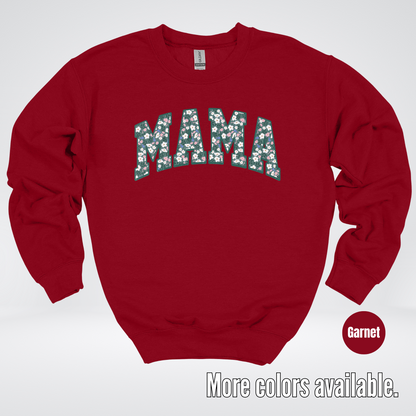 Mama Floral Green Crewneck Sweatshirt