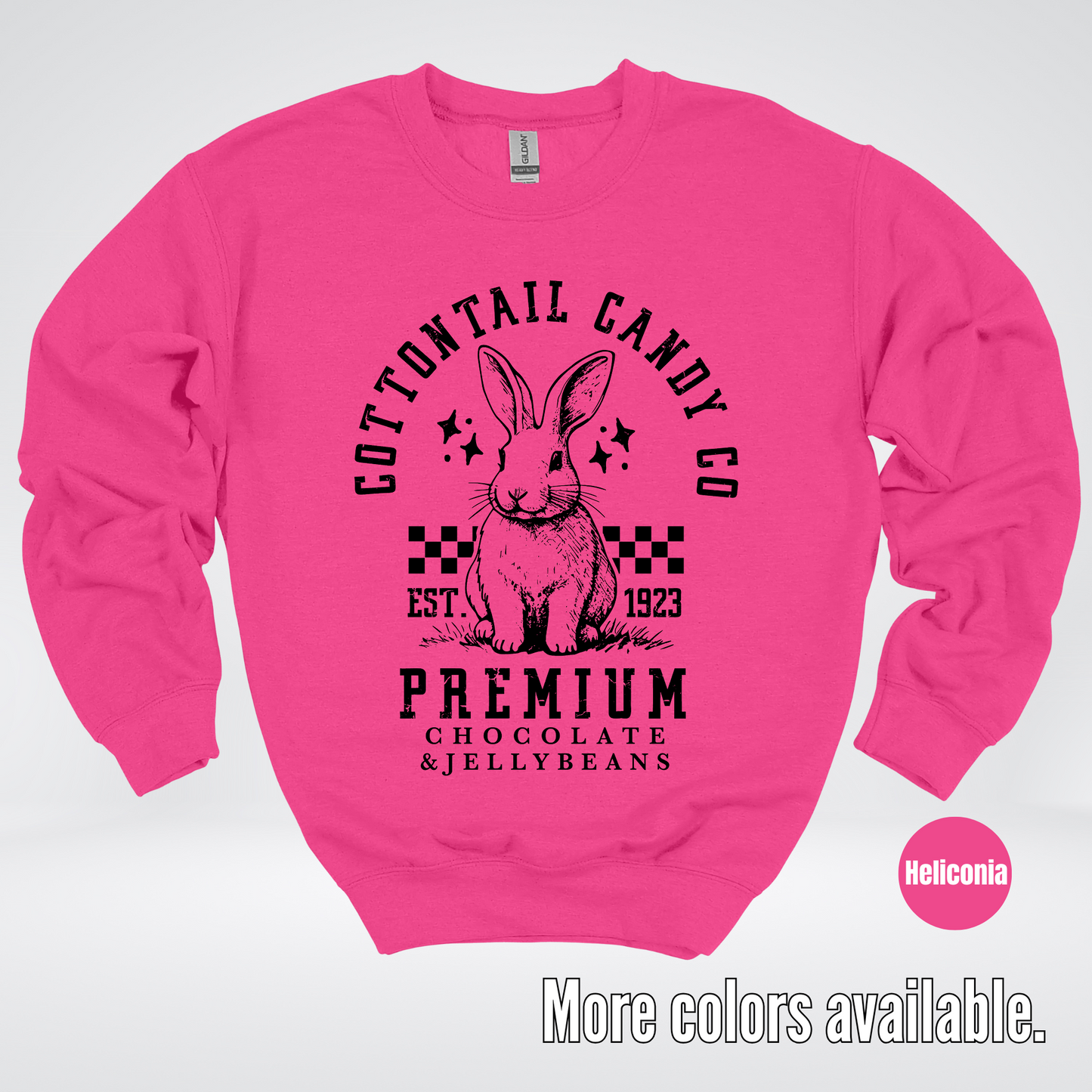 Cottontail Candy Co Premium - Black Design - Easter Crewneck Sweatshirt