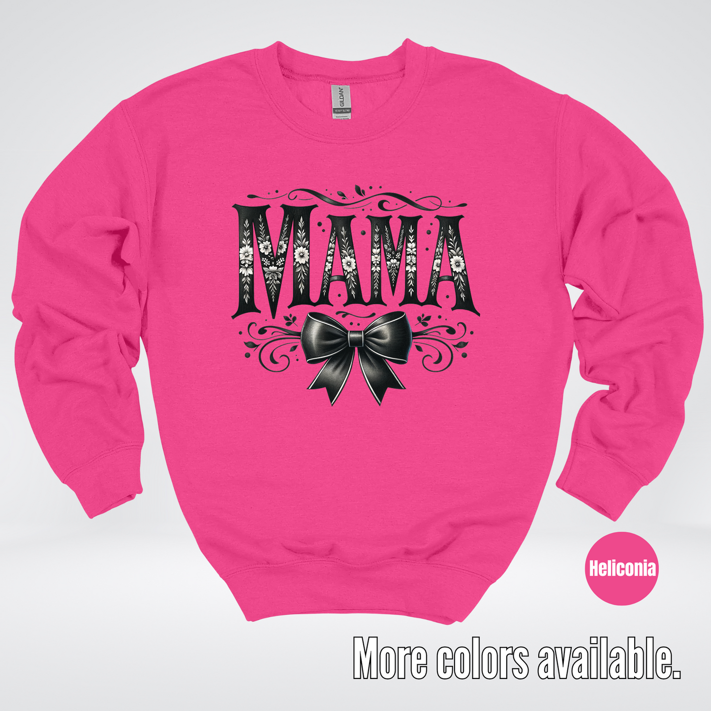 Mama Black & White Coquette Crewneck Sweatshirt