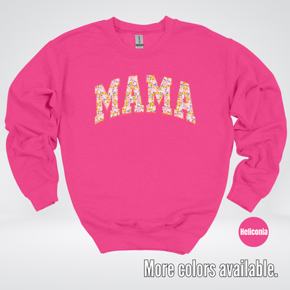 Mama Floral Pink Crewneck Sweatshirt