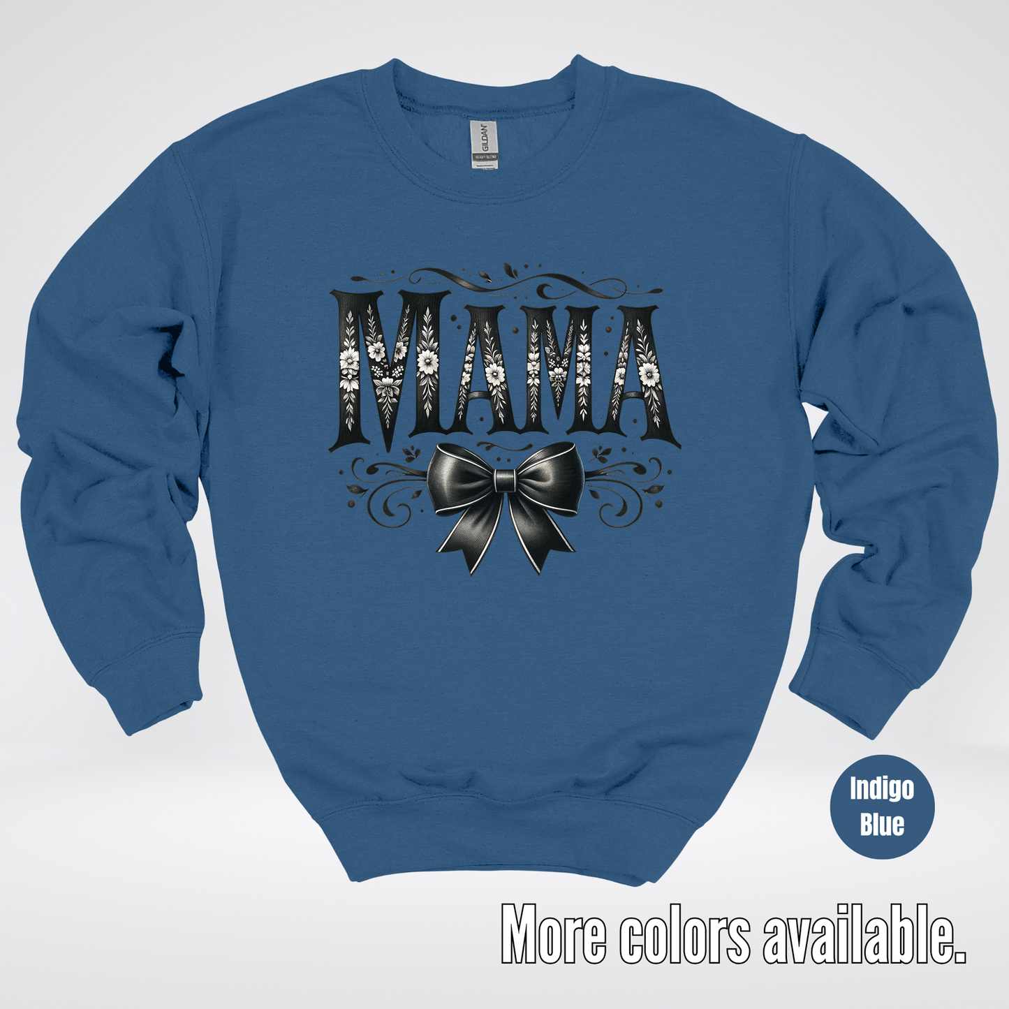Mama Black & White Coquette Crewneck Sweatshirt