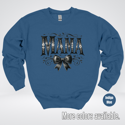 Mama Black & White Coquette Crewneck Sweatshirt