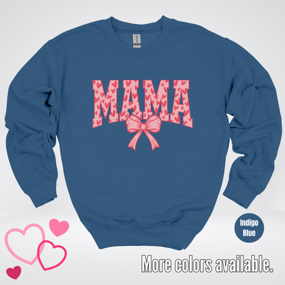 Mama Coquette Hearts Valentines Day Crewneck Sweatshirt