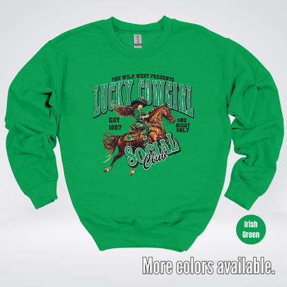 Lucky Cowgirl Social Club Saint Patrick's Day Crewneck Sweatshirt