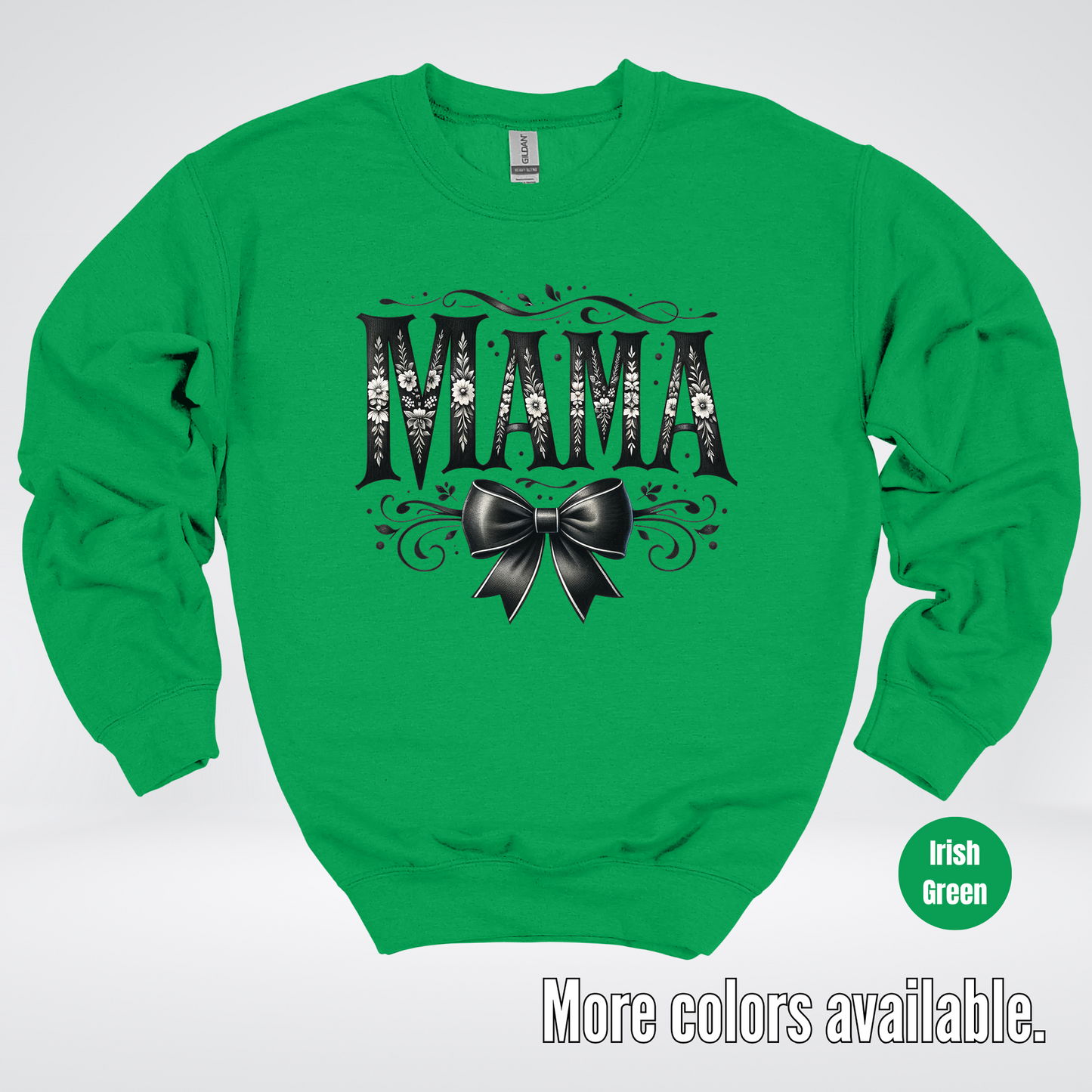 Mama Black & White Coquette Crewneck Sweatshirt