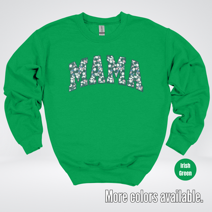 Mama Floral Green Crewneck Sweatshirt