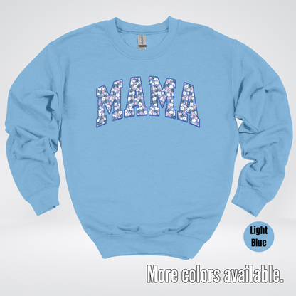 Mama Blue Bell Floral Crewneck Sweatshirt