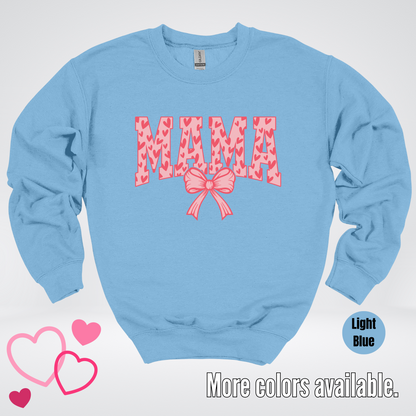 Mama Coquette Hearts Valentines Day Crewneck Sweatshirt