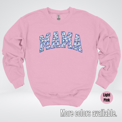 Mama Blue Bell Floral Crewneck Sweatshirt
