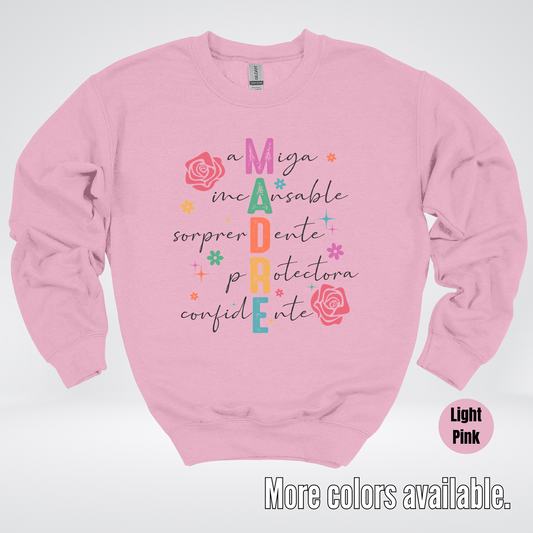 Madre Spanish Mother's Day Crewneck Sweatshirt