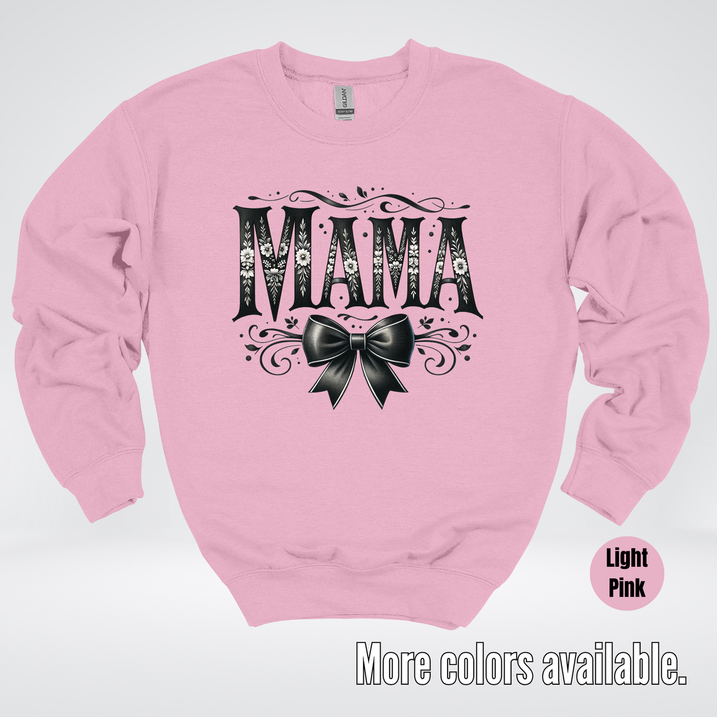 Mama Black & White Coquette Crewneck Sweatshirt