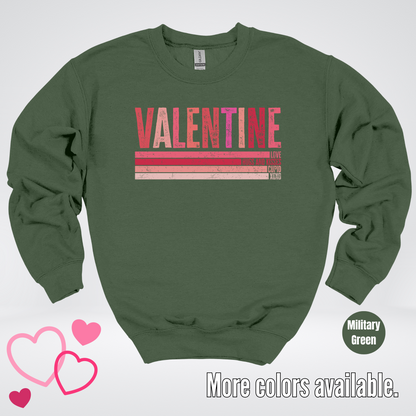 Valentine Hugs & Kisses Crewneck Sweatshirt