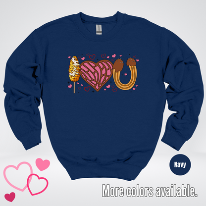 I Love You Elote Concha Churro Crewneck Sweatshirt