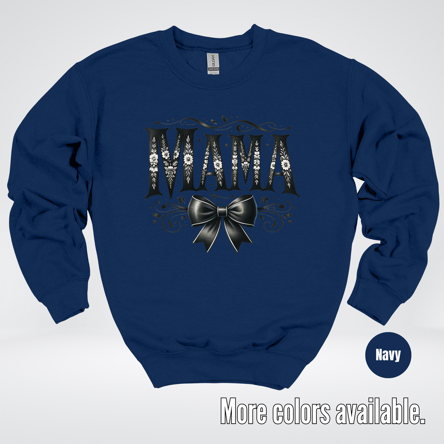 Mama Black & White Coquette Crewneck Sweatshirt