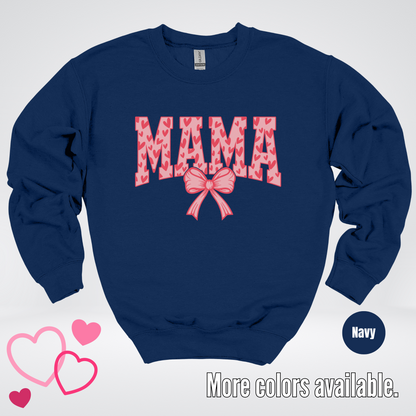 Mama Coquette Hearts Valentines Day Crewneck Sweatshirt