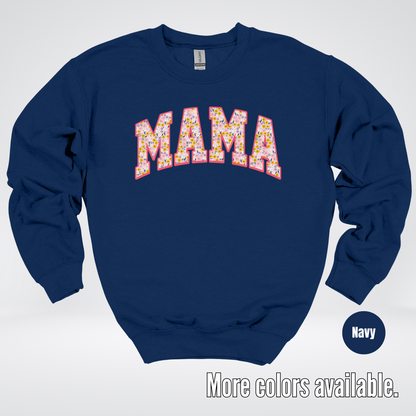 Mama Floral Pink Crewneck Sweatshirt