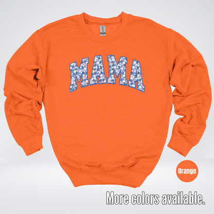 Mama Blue Bell Floral Crewneck Sweatshirt