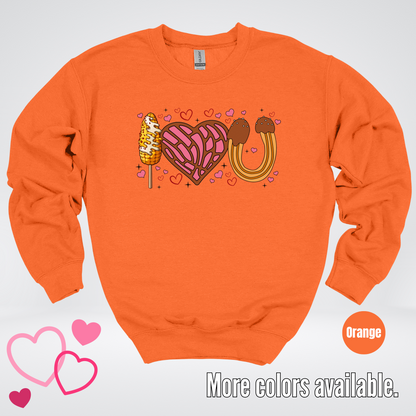 I Love You Elote Concha Churro Crewneck Sweatshirt