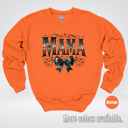 Mama Black & White Coquette Crewneck Sweatshirt