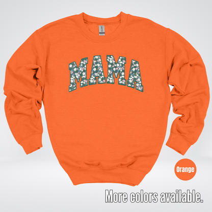 Mama Floral Green Crewneck Sweatshirt