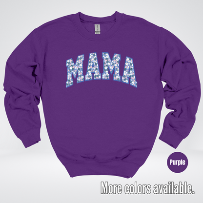 Mama Blue Bell Floral Crewneck Sweatshirt