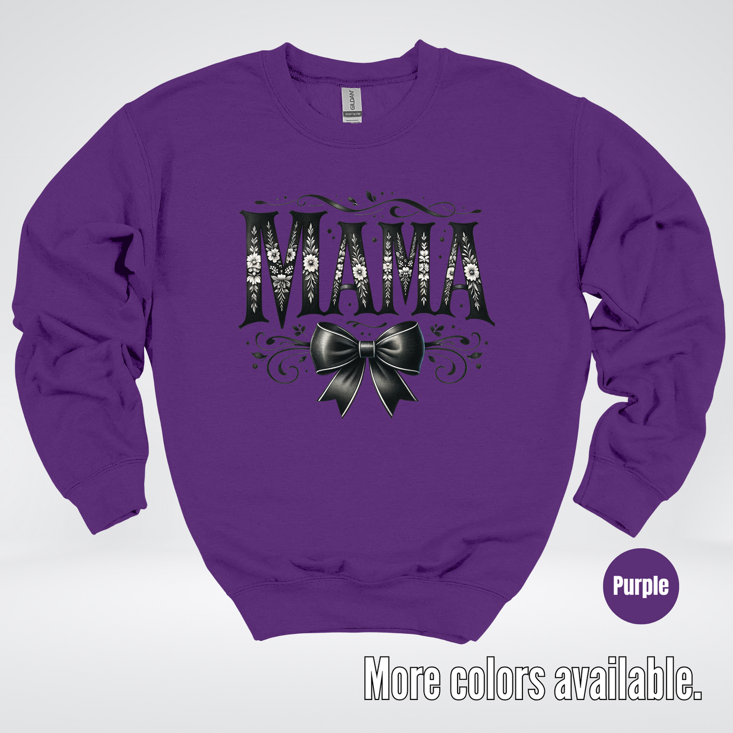 Mama Black & White Coquette Crewneck Sweatshirt