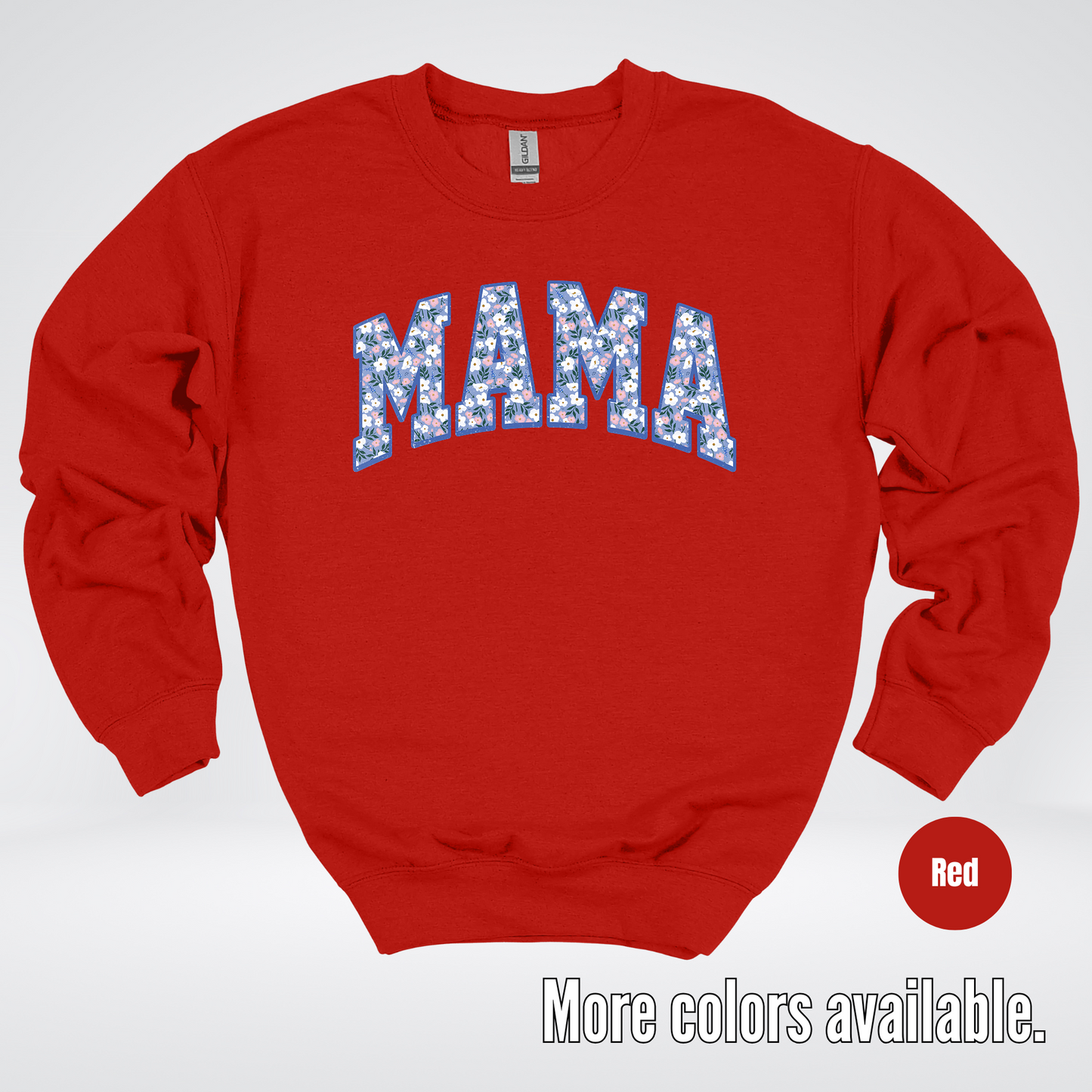 Mama Blue Bell Floral Crewneck Sweatshirt
