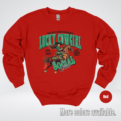 Lucky Cowgirl Social Club Saint Patrick's Day Crewneck Sweatshirt