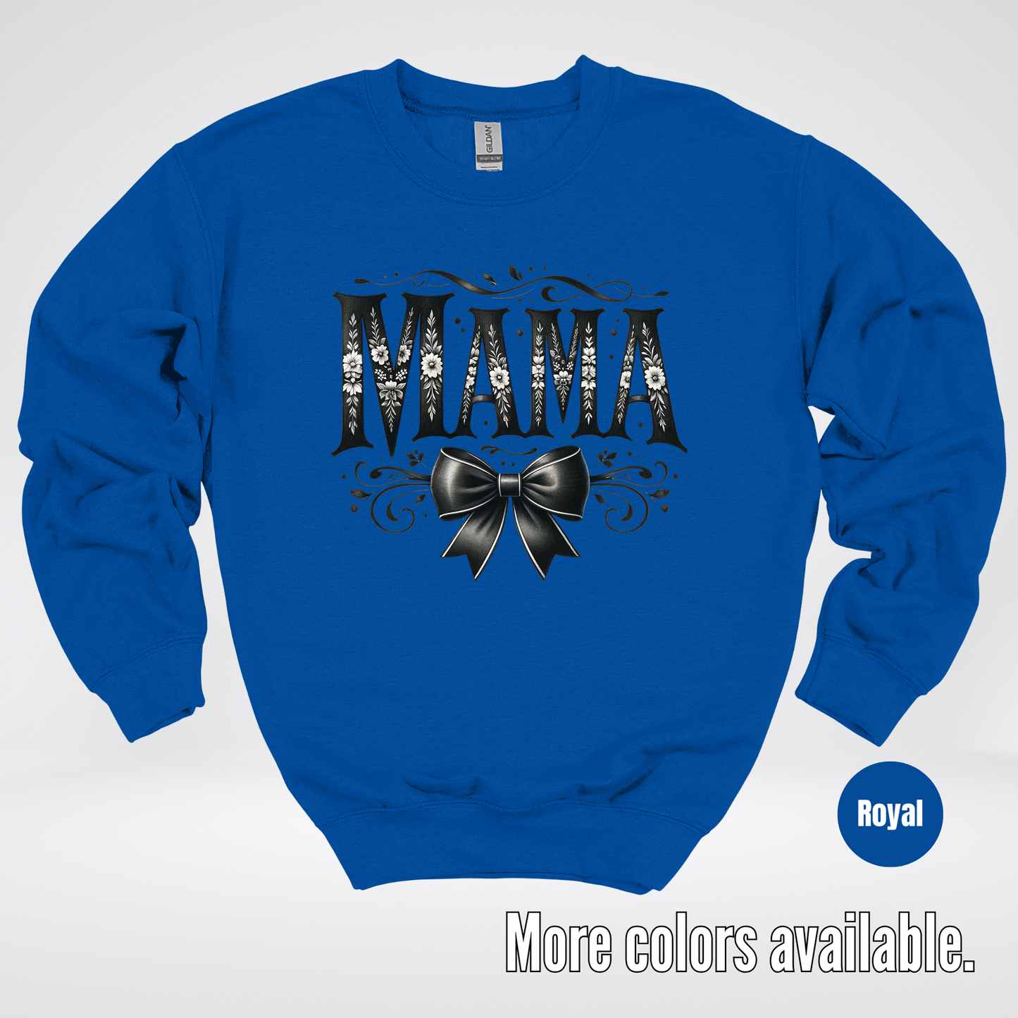 Mama Black & White Coquette Crewneck Sweatshirt