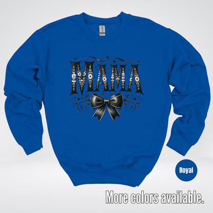 Mama Black & White Coquette Crewneck Sweatshirt