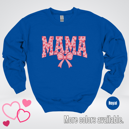 Mama Coquette Hearts Valentines Day Crewneck Sweatshirt