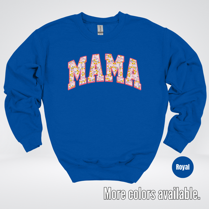 Mama Floral Pink Crewneck Sweatshirt
