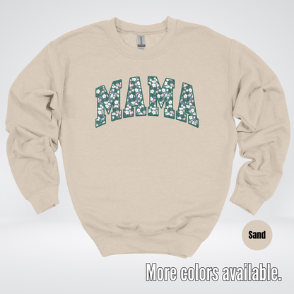 Mama Floral Green Crewneck Sweatshirt