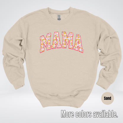 Mama Floral Pink Crewneck Sweatshirt