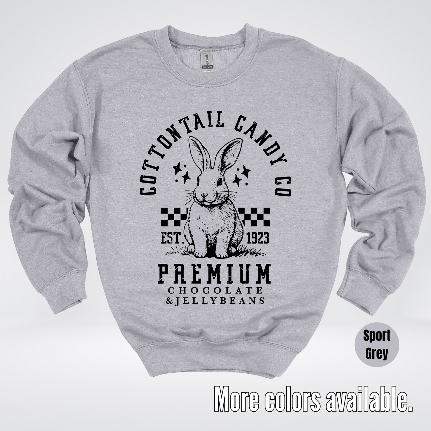 Cottontail Candy Co Premium - Black Design - Easter Crewneck Sweatshirt