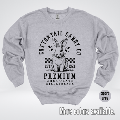 Cottontail Candy Co Premium - Black Design - Easter Crewneck Sweatshirt