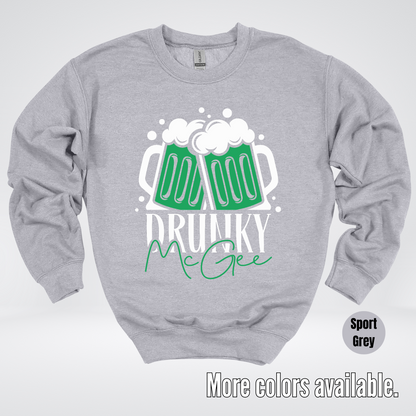 Drunky McGee  – Saint Patrick’s Day Crewneck Sweatshirt